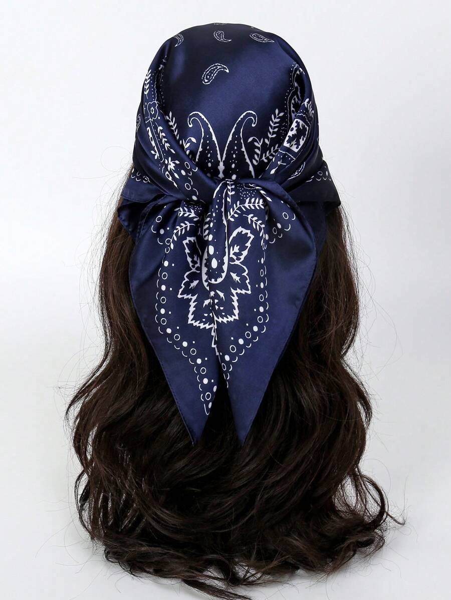 Silk Neck Scarf - 1 шт. женский шарф-бандана с принтом