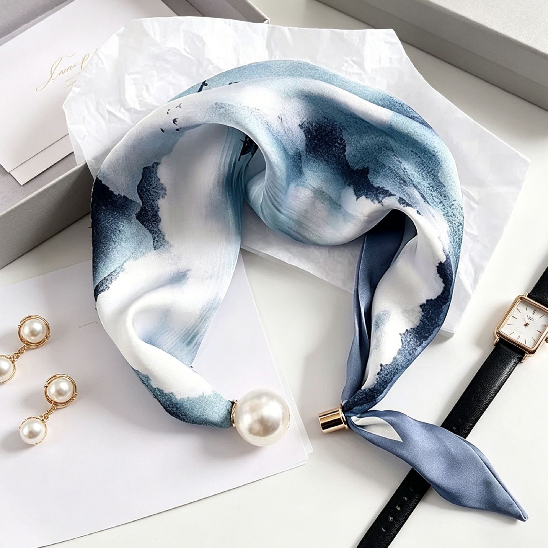 Роскошный жемчужный магнитный  – обзор и цена Ascot Neck Scarf