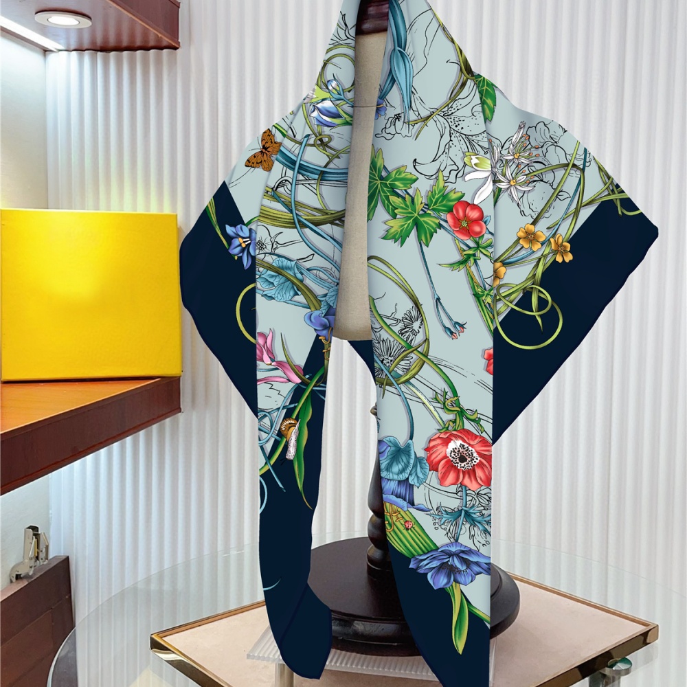 Шелковый шарф, женские квадрат – обзор и цена Silk Neck Scarf