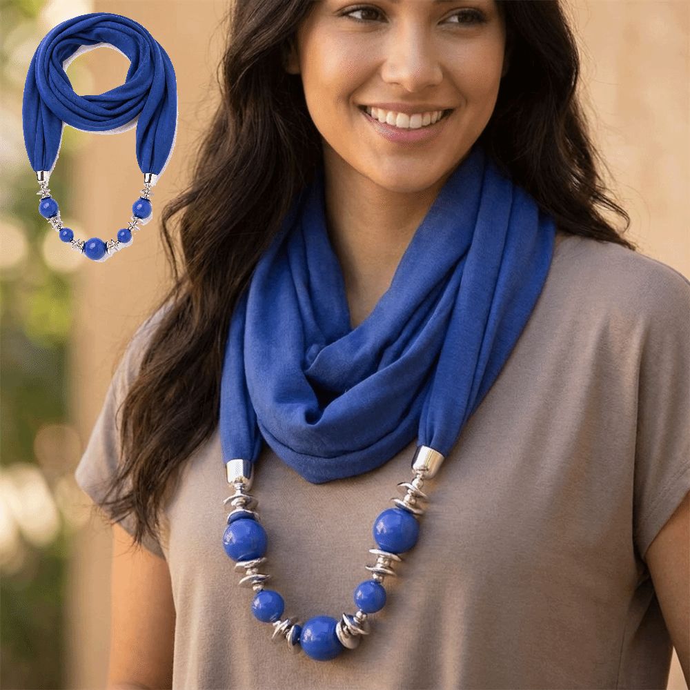 Модный шифоновый шарф с бусина – обзор и цена Infinity Scarf Knit