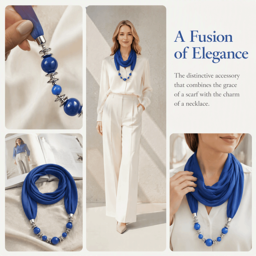Модный шифоновый шарф с бусина – обзор и цена Infinity Scarf Knit