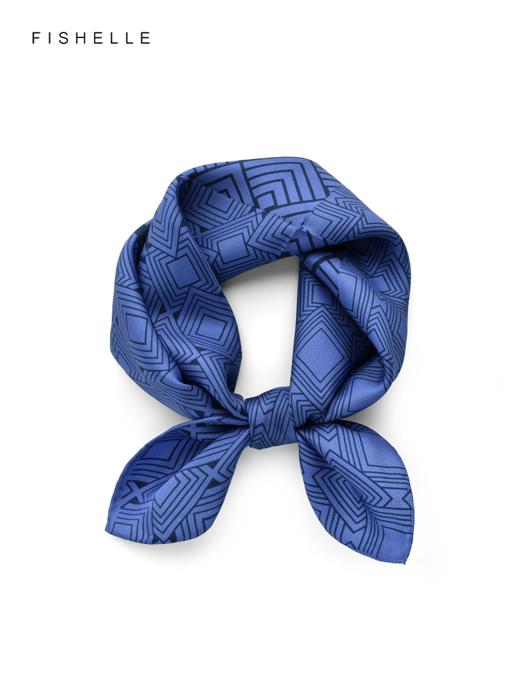 Женский саржевый шарф с геомет – обзор и цена Silk Neck Scarf