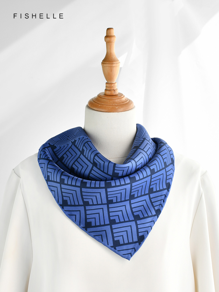 Женский саржевый шарф с геомет – обзор и цена Silk Neck Scarf